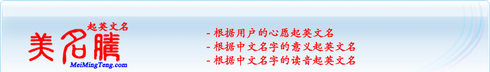 根據(jù)用戶的心愿起英文名；根據(jù)中文名字的意義起英文名；根據(jù)中文名字的讀音起英文名